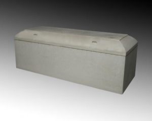 concrete box burial vault